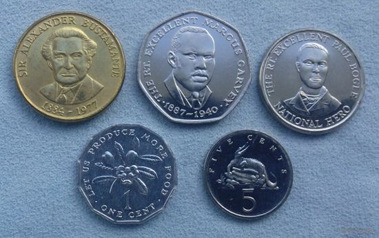 Ямайка, 1991-1993 (5 монет)