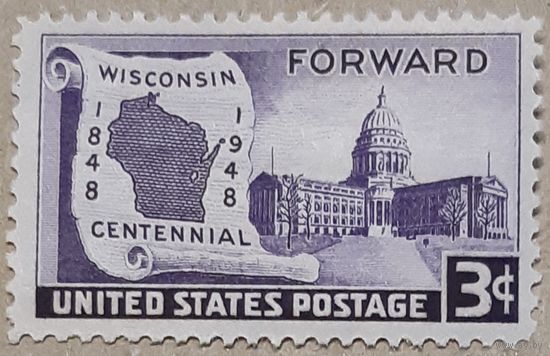 1948 год - 100-летие штата Висконсин  США