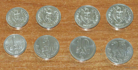 Молдова 2017 компл 4 монеты UNC 1,5,10,25 bani UNC