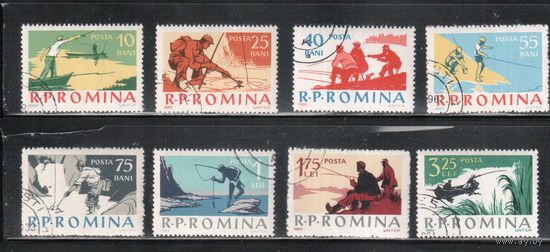 Румыния-1962, (Мих.2078-2085) гаш.  , Рыбалка (полная серия)