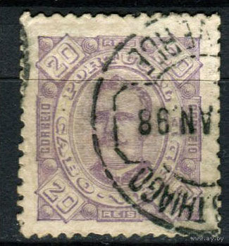 Португальские колонии - Кабо-Верде - 1894/1895 - Король Карлуш I 20R перф. 11 1/2 - [Mi.28] - 1 марка. Гашеная.  (Лот 94AN)