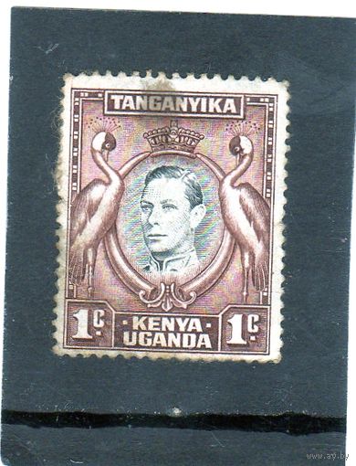 Восточно-африканское сообщество. Кения.Уганда.Танганьика.Ми-52.Серый венценосный журавль.Король Георг VI. 1938.