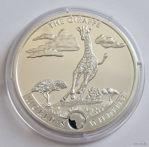 Конго 2019 серебро (1 oz) "Жираф"