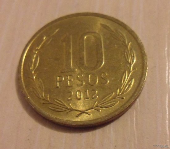 10 песо Чили 2012 г.в.