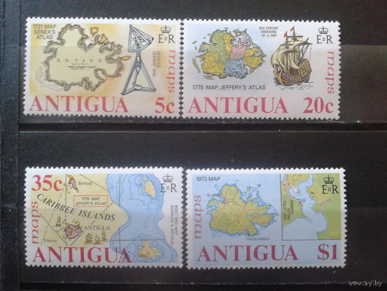 Антигуа 1975 Карты островов* Полная серия