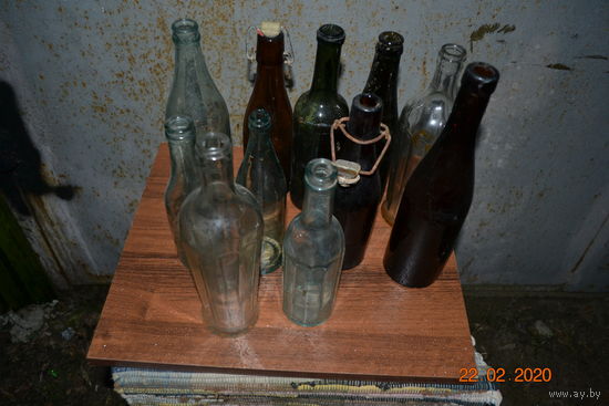 Лот старых бутылок