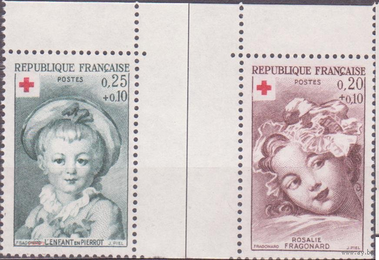 Медицина Красный крест Искусство Живопись Картины Портреты 1962 Франция  ** \\5
