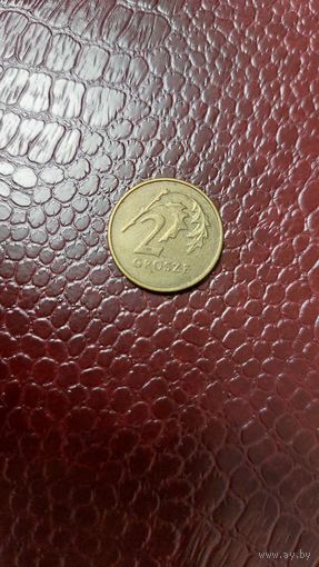 Монета 2 гроша 2004г. Польша. Неплохая!