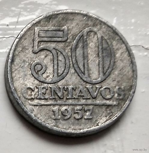 Бразилия 50 сентаво, 1957 1-8-2
