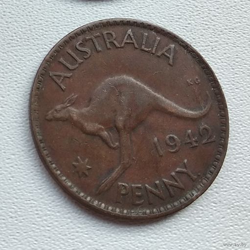 Австралия 1 пенни, 1942 Точка после "PENNY" 2-16-8