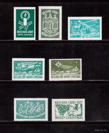 Украина-  непочтовые марки ,  ** (с клеем) , Рождество, 7 шт.