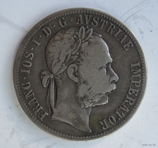 Австрия 1 флорин 1887  .32-393