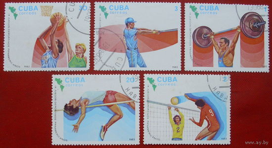 Куба. Спорт. (5 марок). 1983 года. 3-19.