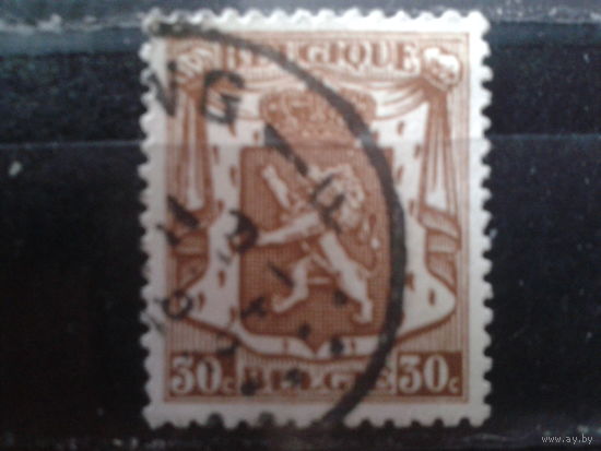 Бельгия 1936 Стандарт, герб  30 сантимов