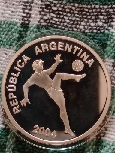Аргентина  5 песо 2004 футбол 2006