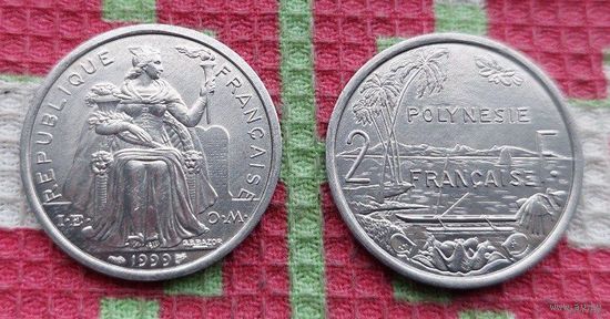 Французская Полинезия 2 франка 1999, UNC