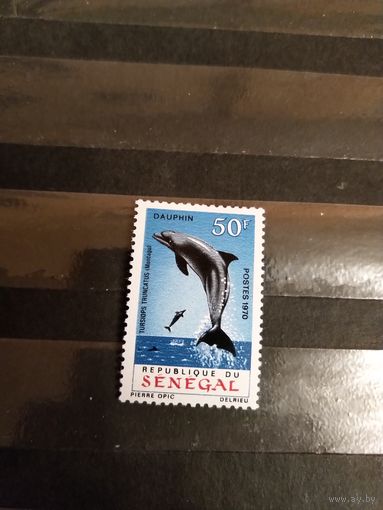 1970 Сенегал мих416 оценка 7,5 евро чистая MNH** выпускалась одиночкой фауна дельфин (2-14)