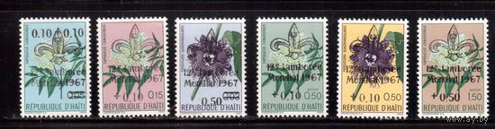 Гаити-1967 (Мих.906-911) ** , Флора, Цветы, Надп. (полная серия)