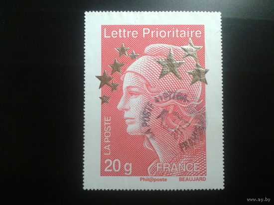 Франция 2012 стандарт, марка из блока