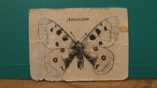 Спичечная этикетка "Бабочка Аполлон".