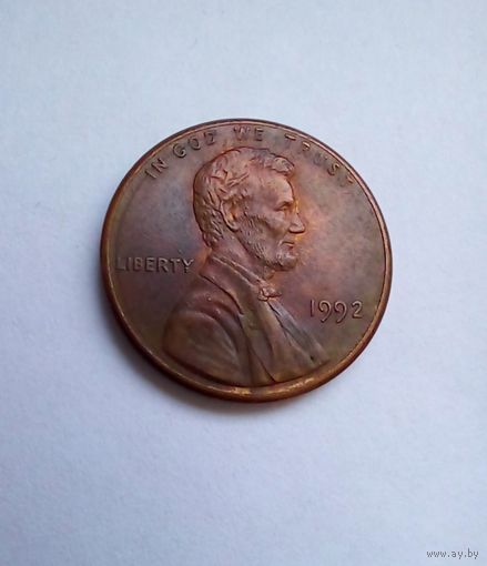 США 1 цент 1992 г