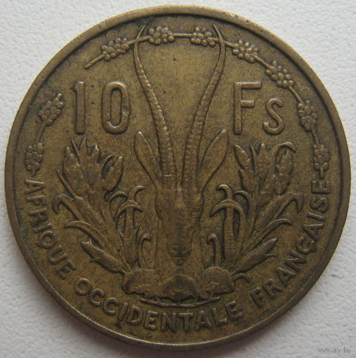 Французская Западная Африка 10 франков 1956 г. (d)