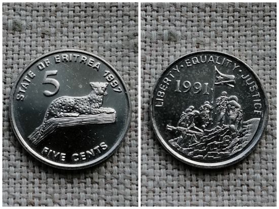 Эритрея 5 центов 1997/фауна/ животные /FA