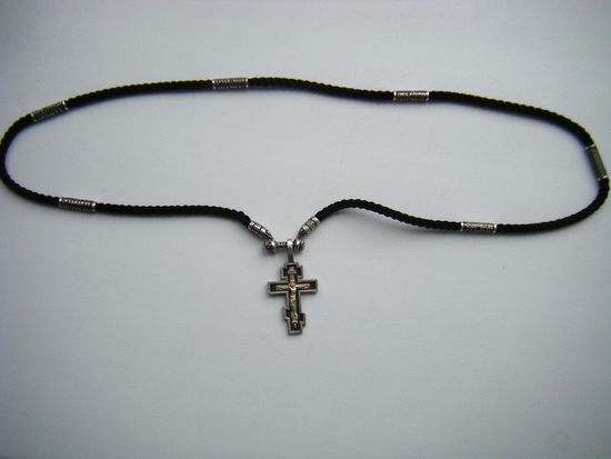 Интересный Крестик Ar 925 с молитвой Отче Наш.