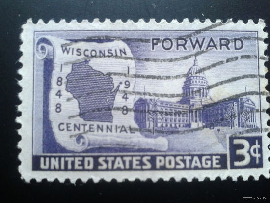 США, 1948, 100 лет штата Висконсин