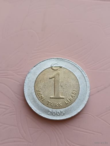 Турция 1 лира 2005г. Брак (1)