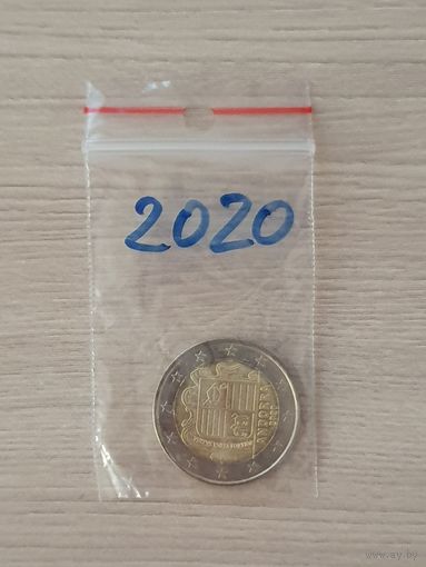 Андорра 2020 год 2 евро. UNC