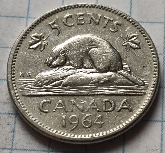 Канада 5 центов, 1964     ( 2-4-4 )