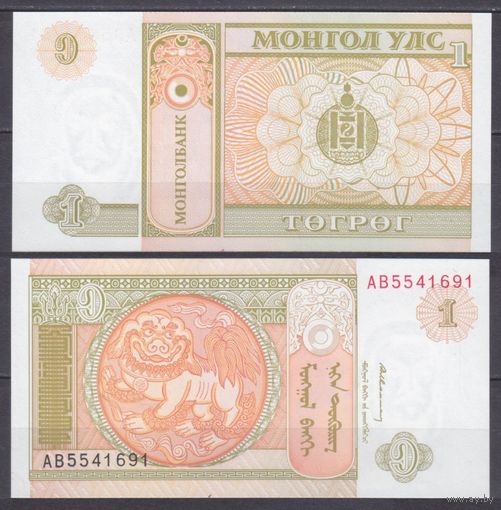 Монголия 1 тугрик 1993 UNC P52