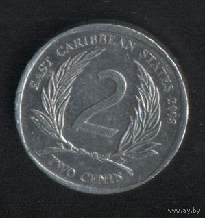 Карибы штаты 2 цента 2003 г. (*). Сохран!!!