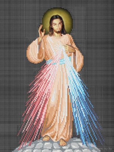 Картина для вышивки бисером " Иисус, уповаю на тебя"