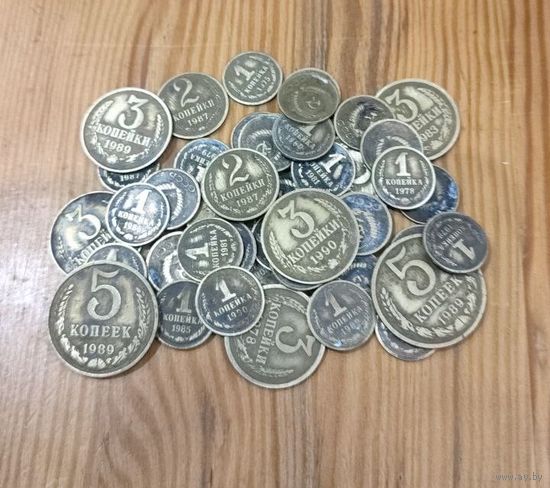 Монеты СССР 50 штук в интересной патине