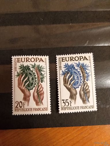 1957 Франция Европа чистая клей MNH** полная серия (1-12)