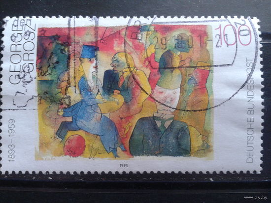 Германия 1993 живопись Г. Гроша Михель-1,0 евро гаш.