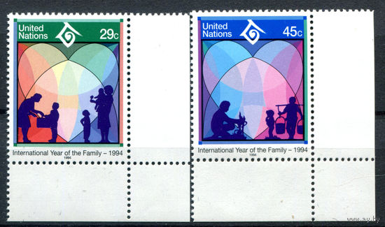 ООН (Нью-Йорк) - 1994г. - Международный год семьи - полная серия, MNH [Mi 661-662] - 2 марки