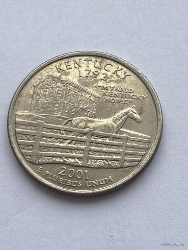 25 центов 2001 г. Кентукки, США