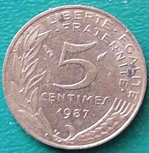 Франция 5 сантимов 1987 01
