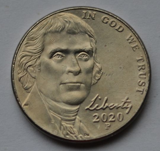 США, 5 центов 2020 г. P