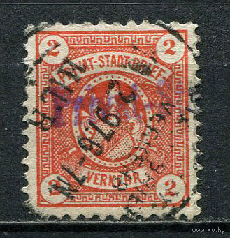 Германия - Фюрт - Местные марки - 1897 - Герб 2Pf - [Mi.4b] - 1 марка. Гашеная.  (Лот 91DA)