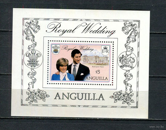 Британские территории - Ангилья - 1981 - Свадьба принца Чарльза и Дианы Спенсер - [Mi. bl. 38] - 1 блок. MNH.  (LOT EH35)-T10P26