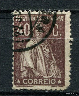 Португалия - 1920/1926 - Жница 40С - [Mi.280] - 1 марка. Гашеная.  (Лот 104AY)