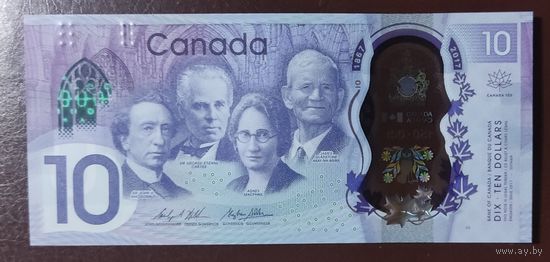 10 долларов 2017 года - Канада - полимер - UNC - 150 лет Конфедерации