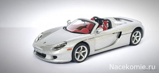 Cararama/Hongwell 1:43. PORSCHE Carrera GT Cabriolet, silver. НОВОГОДНЯЯ СКИДКА  5% ДО 1.01.25Г