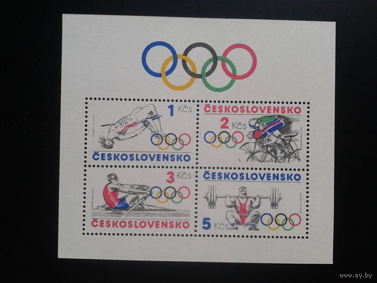 Чехословакия 1984 Олимпийские игры блок **