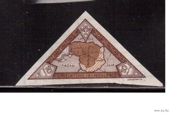 Литва-1932 (Мих.325)   *  , Авиапочта, Карта