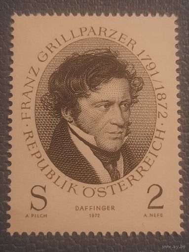 Австрия 1972. Franz Grillparzer 1791-1872